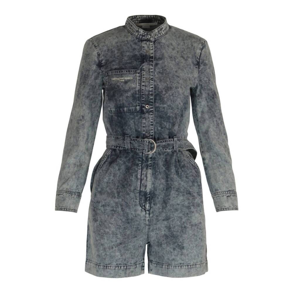 NEW STELLA MCCARTNEY women's all in one denim jumpsuit in blue